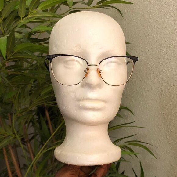 Michael Kors Eyeglasses 0MK3018 Nao 1195 BLACK GOLD-TONE CLEAR LENS, 54/17/140 - Picture 1 of 7